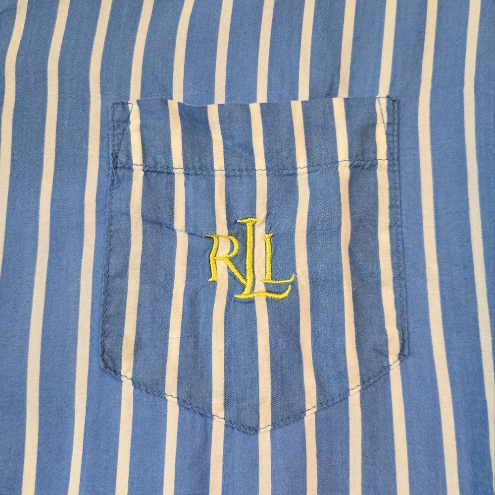 Lauren Ralph Lauren Striped Long Sleeved Sleep Dress Nightgown 💤 - Picture 5 of 11
